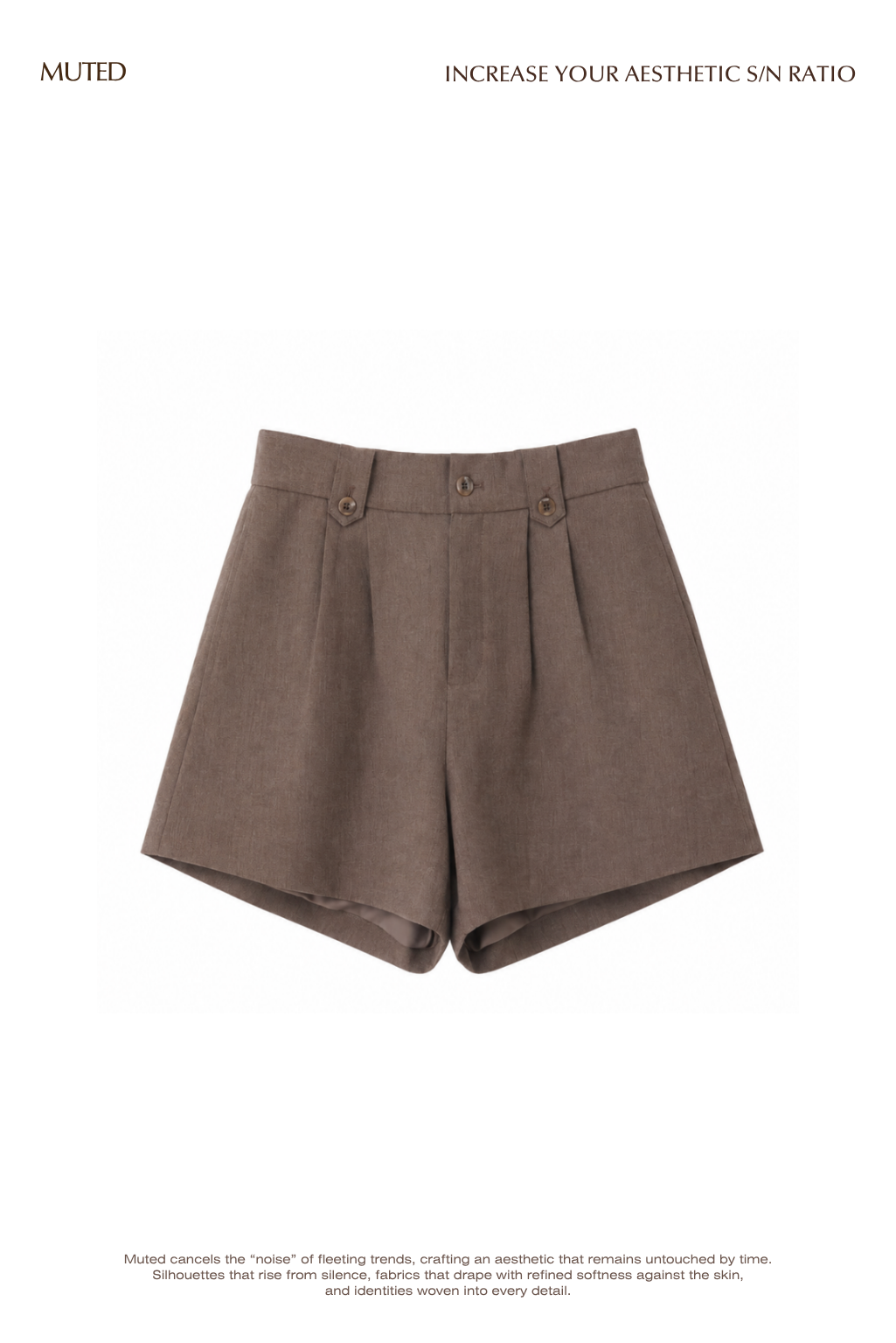 [40%] Belt Tab Tuck Short Pants