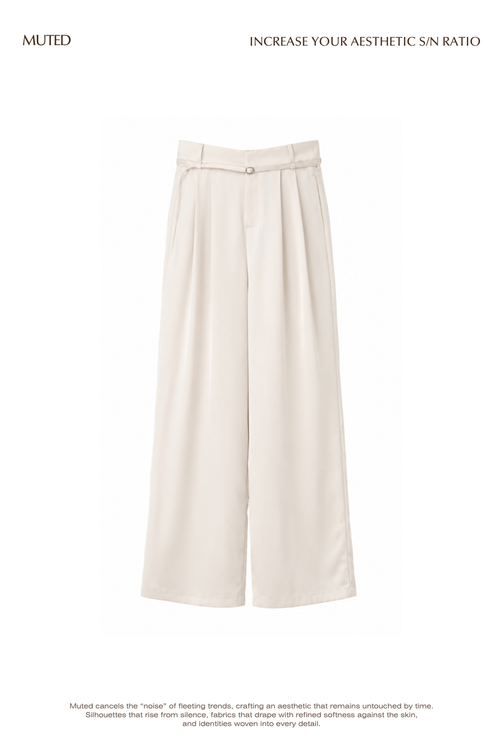 [gift] Satin Two Tuck Slacks