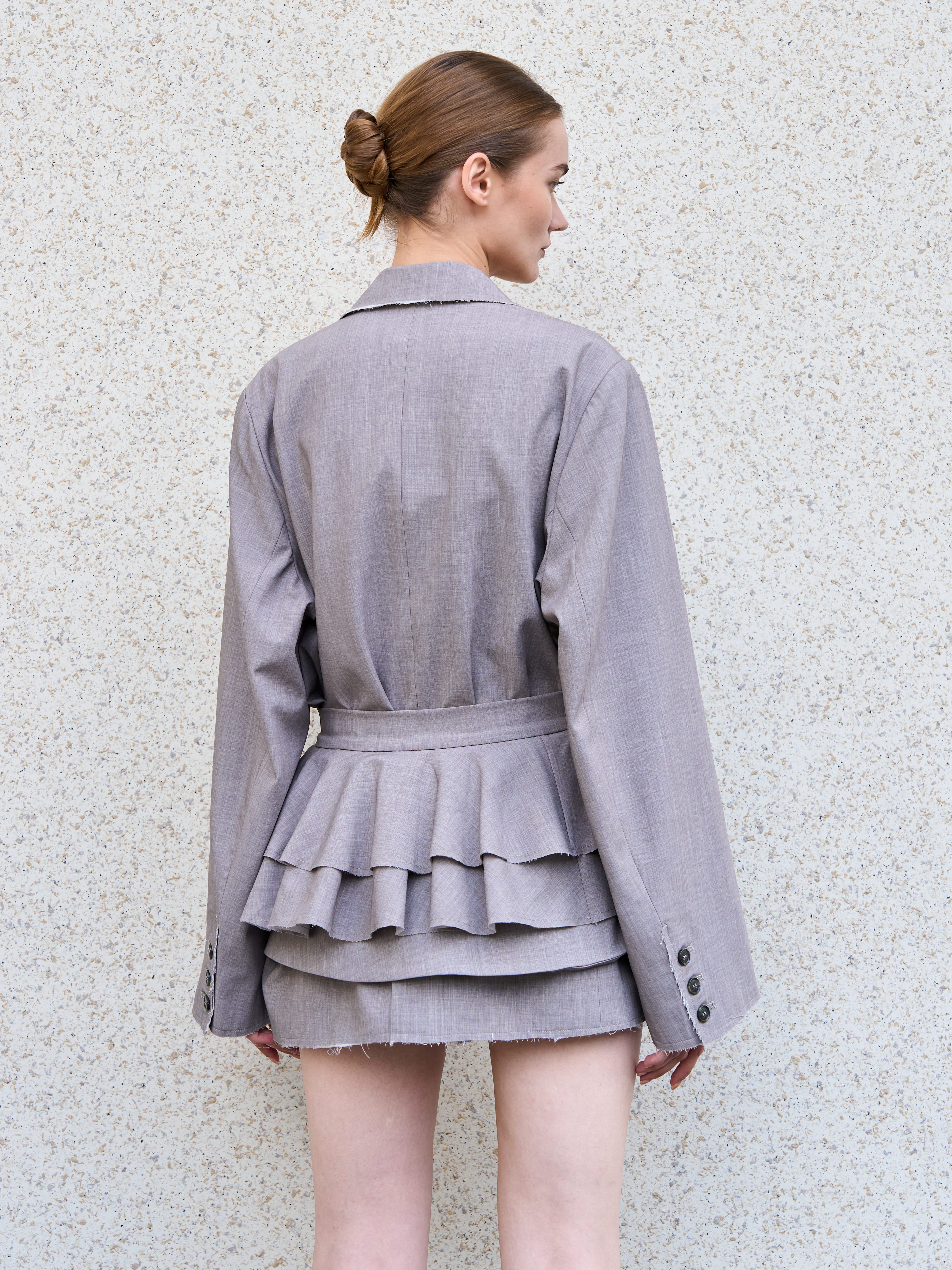 Oversized Raw Edge Jacket