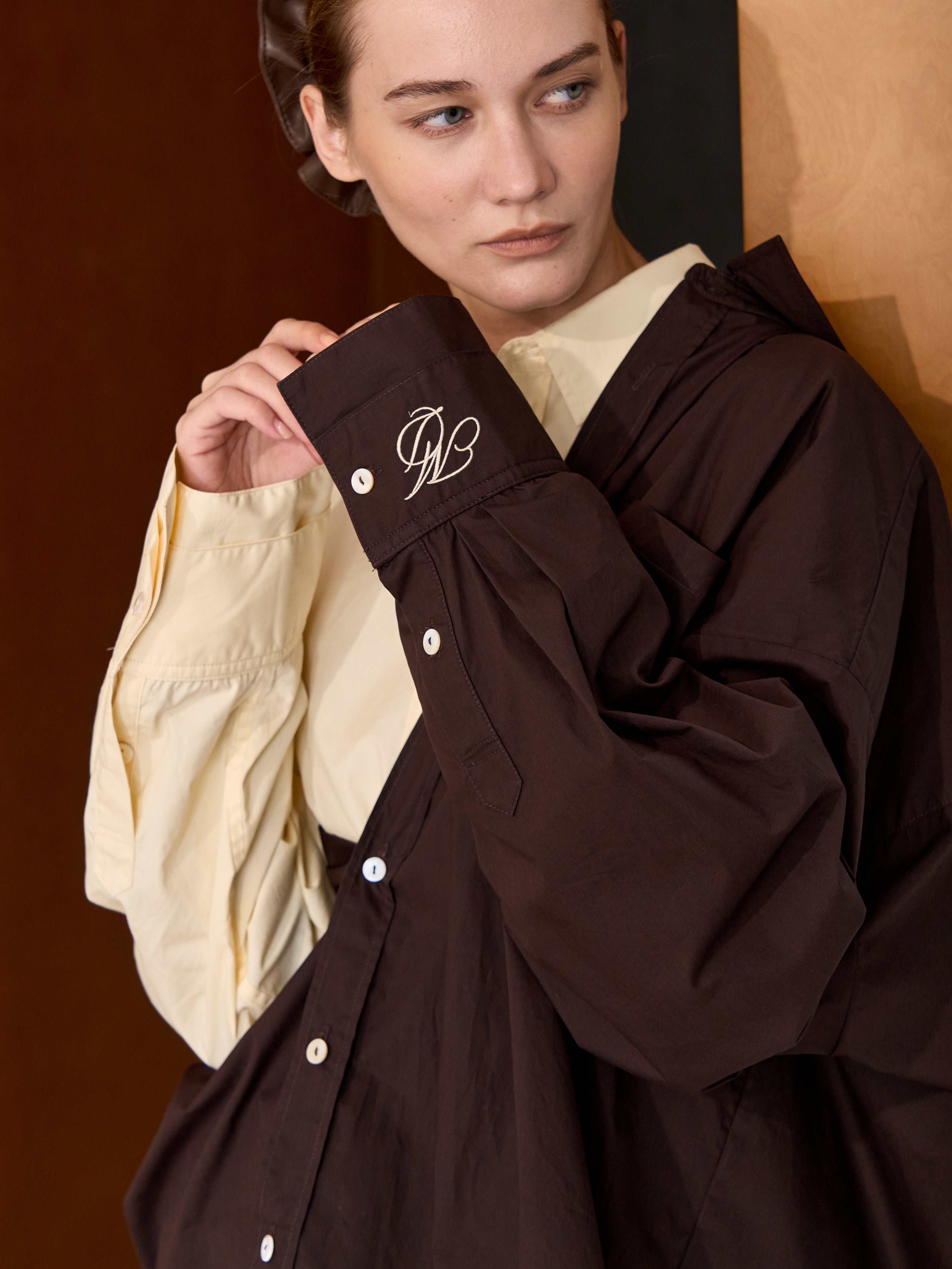 [40%] Oversized Layered Cuff Shirt