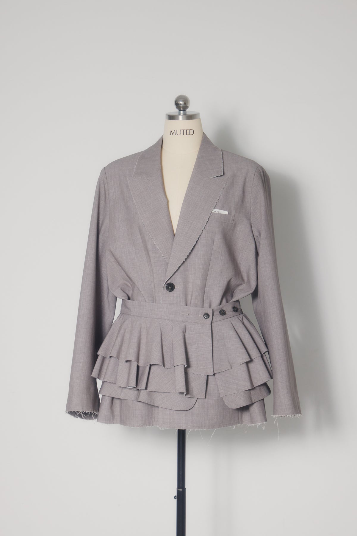 Raw Edge Frill Peplum