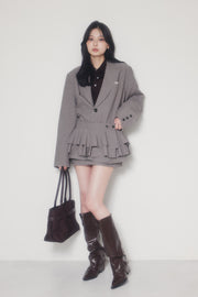 Oversized Raw Edge Jacket