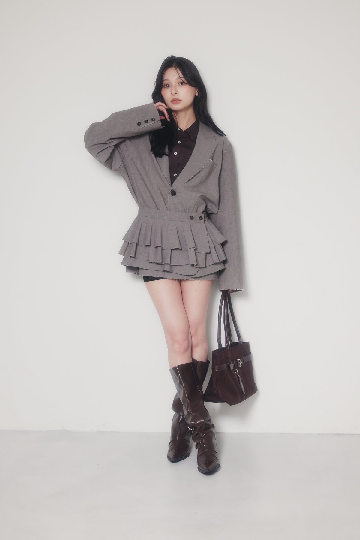 Oversized Raw Edge Jacket