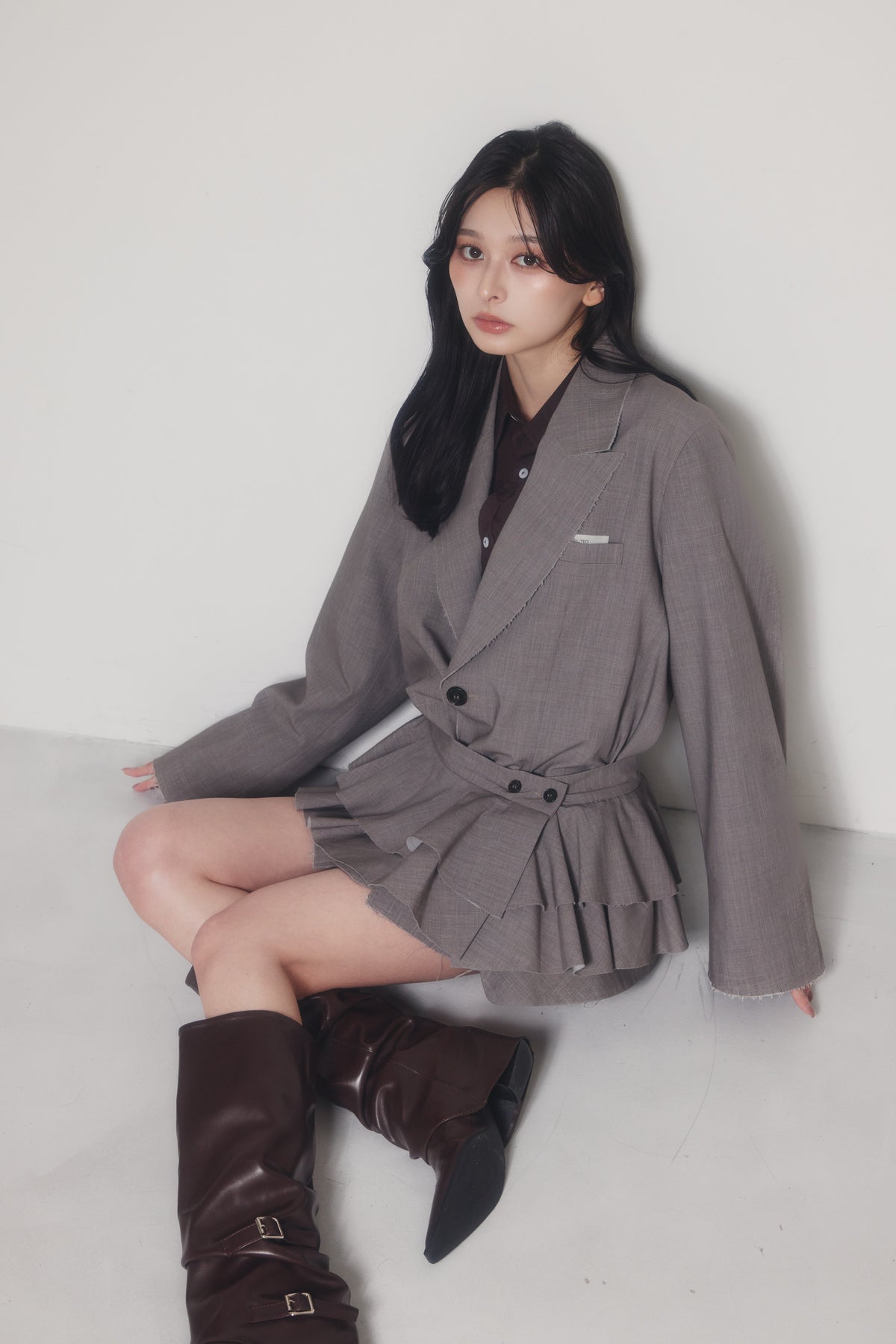 Oversized Raw Edge Jacket