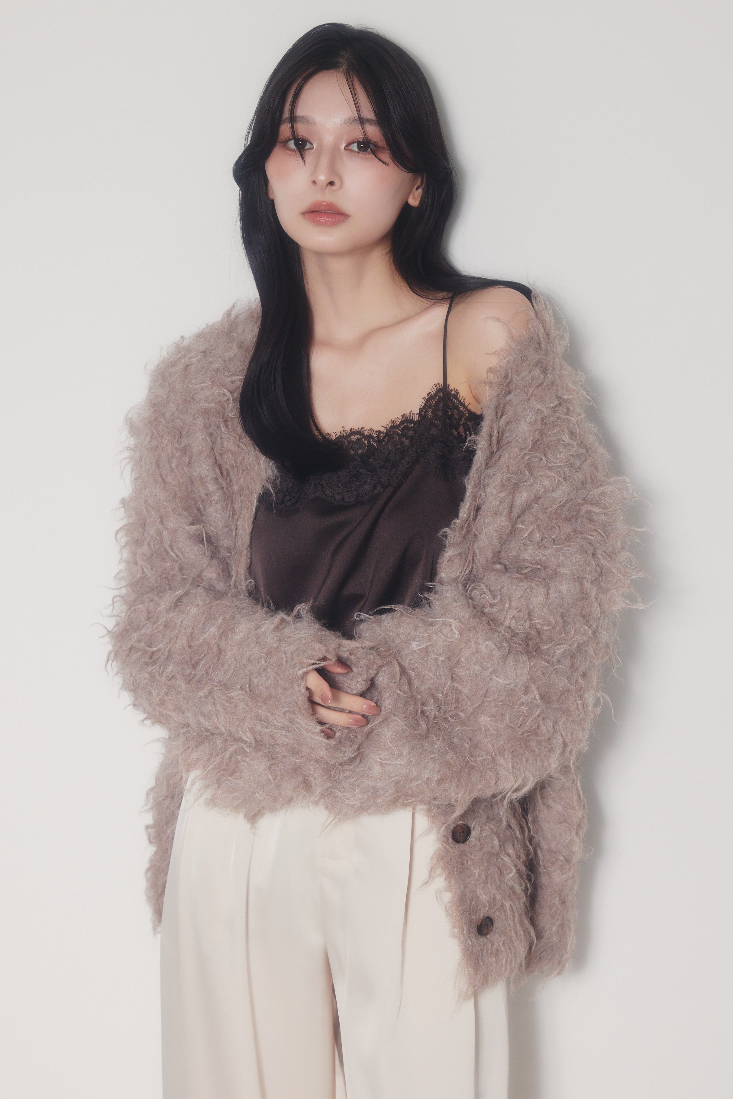 [30%] shaggy Wool Cardigan