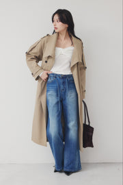 [50%]Oversized Long Trench Coat