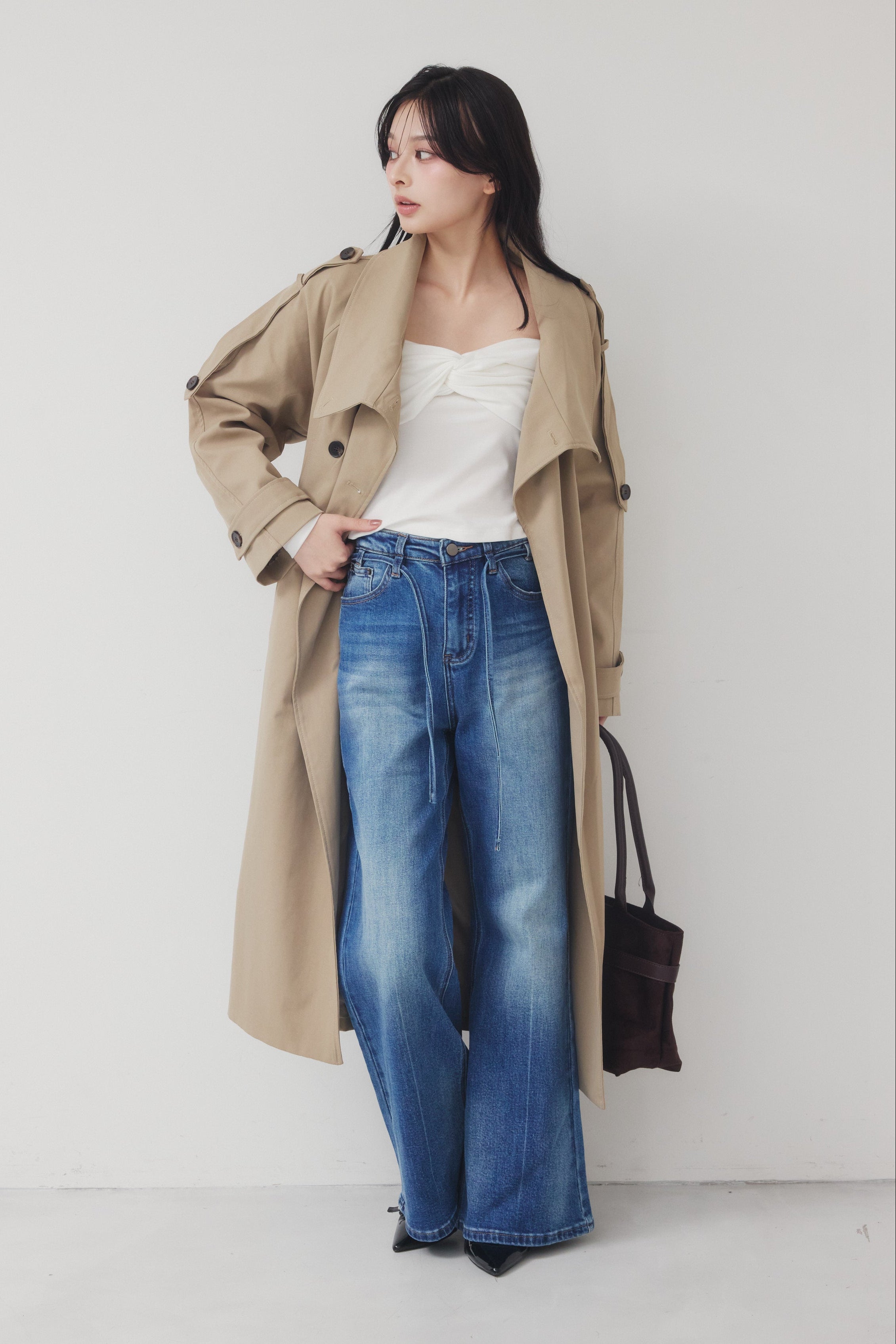 Oversized Long Trench Coat