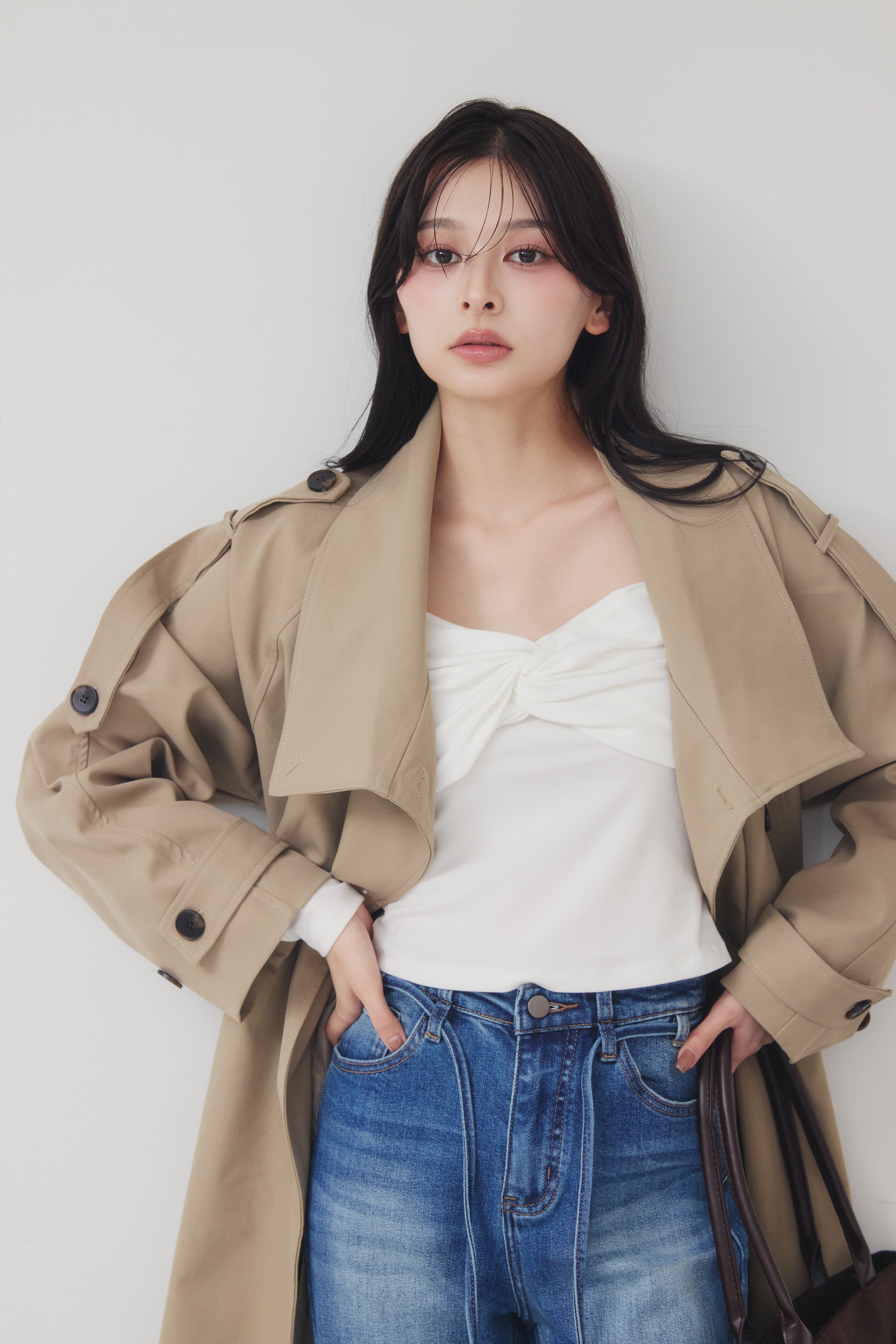 [50%]Oversized Long Trench Coat