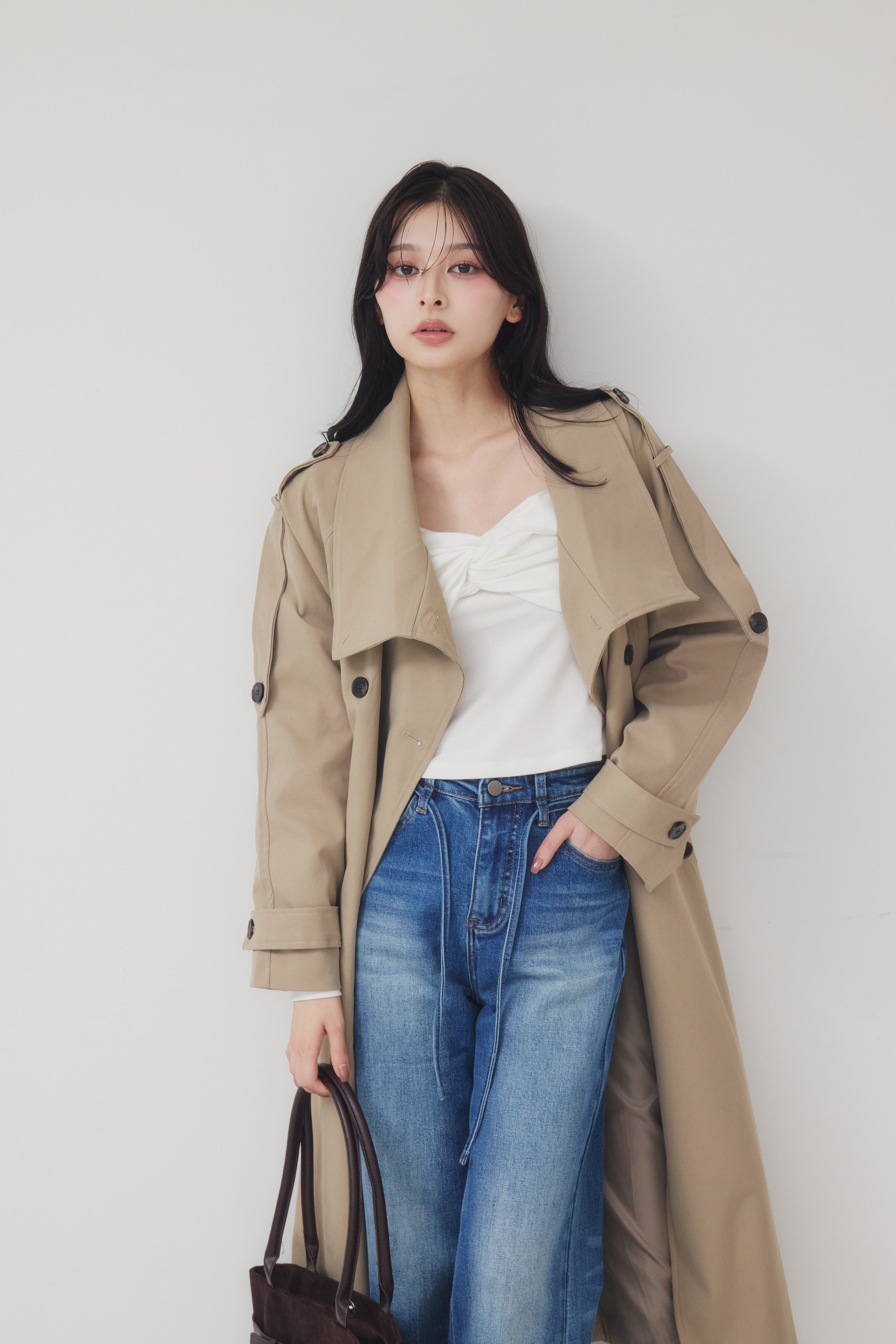 Oversized Long Trench Coat