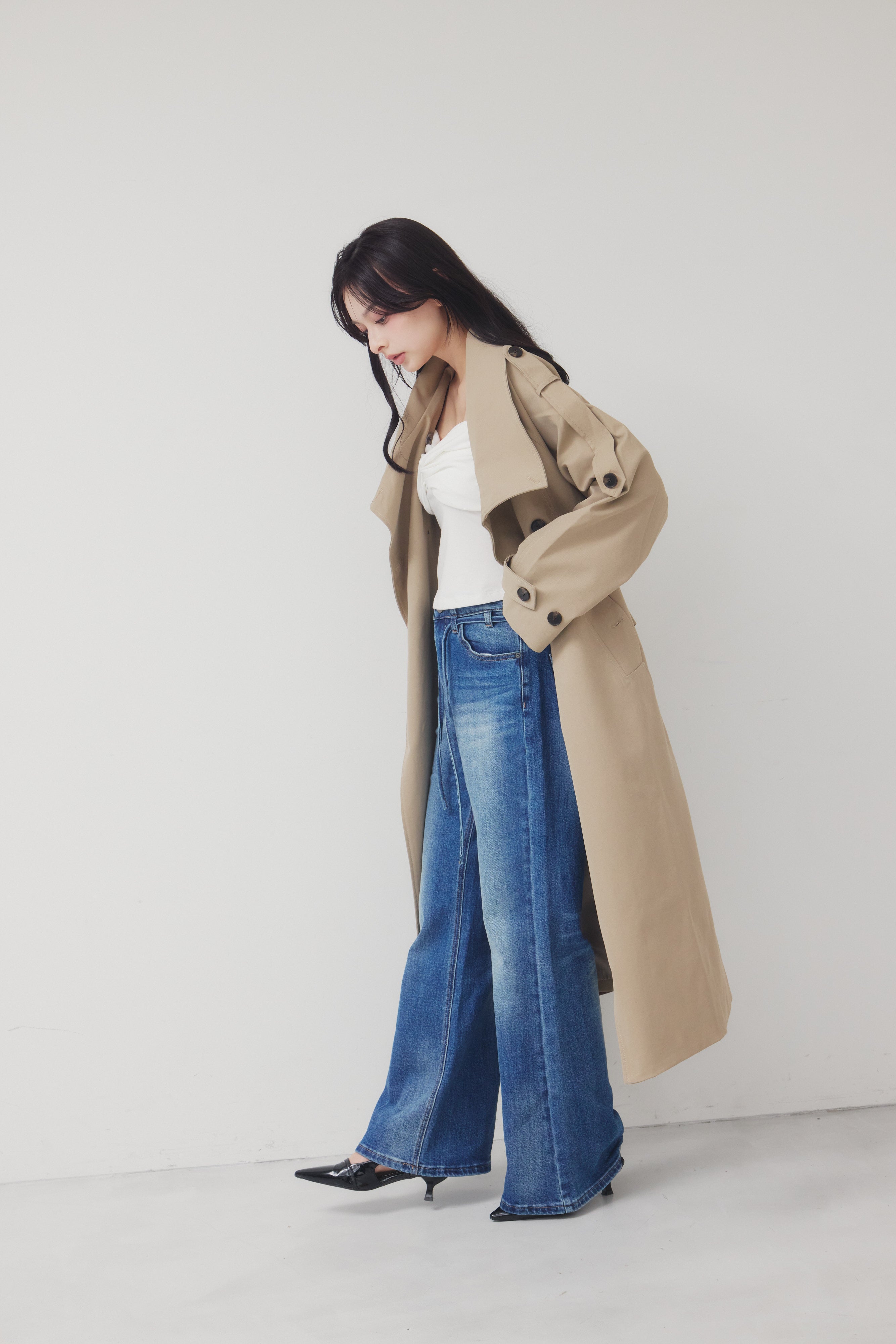 [50%]Oversized Long Trench Coat