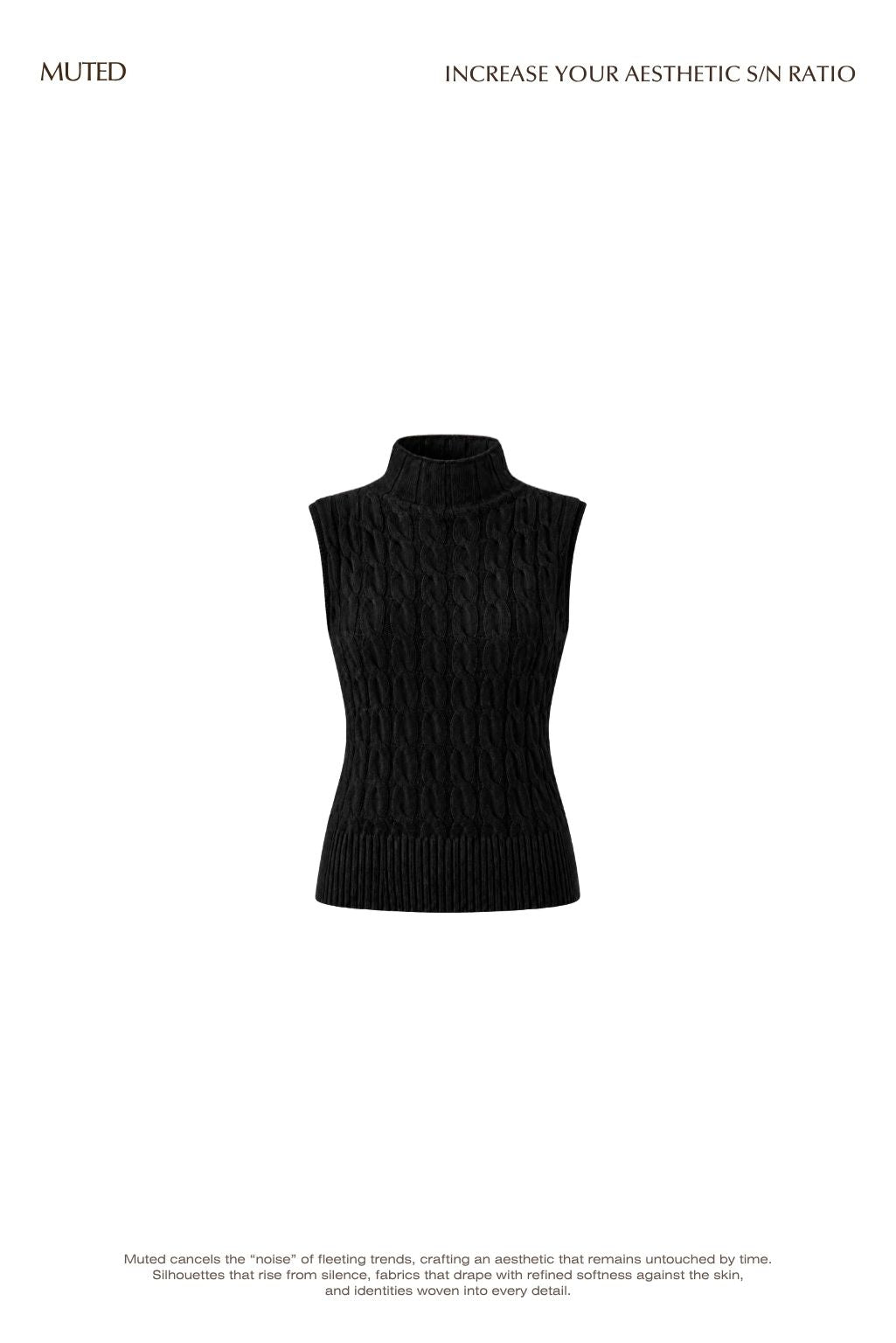Cable sleeveless knit