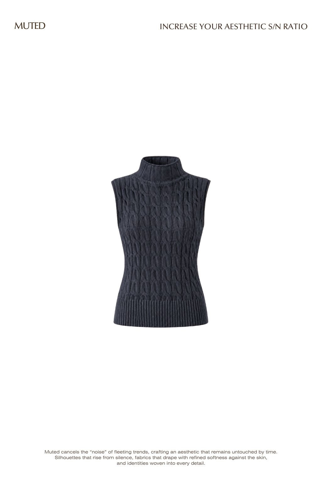 Cable sleeveless knit