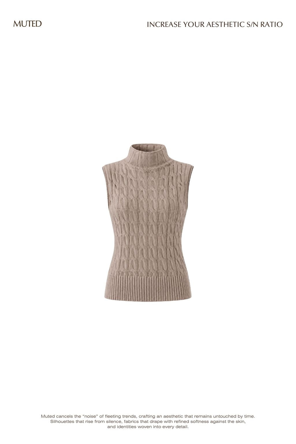 Cable sleeveless knit