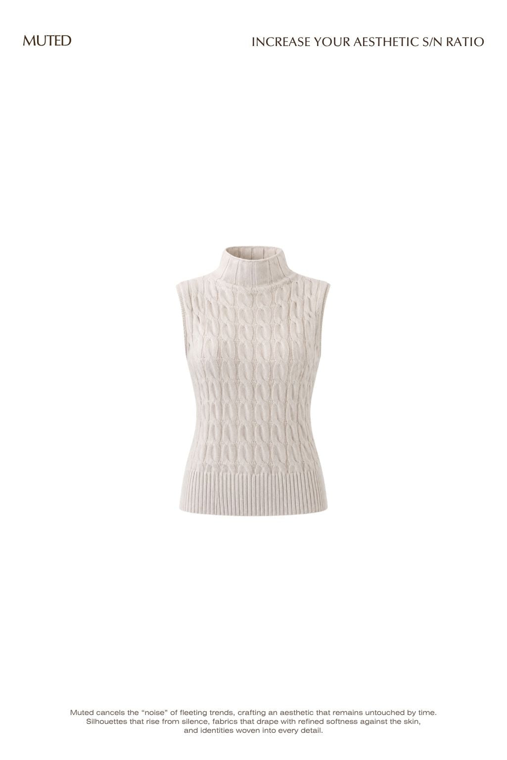 Cable sleeveless knit
