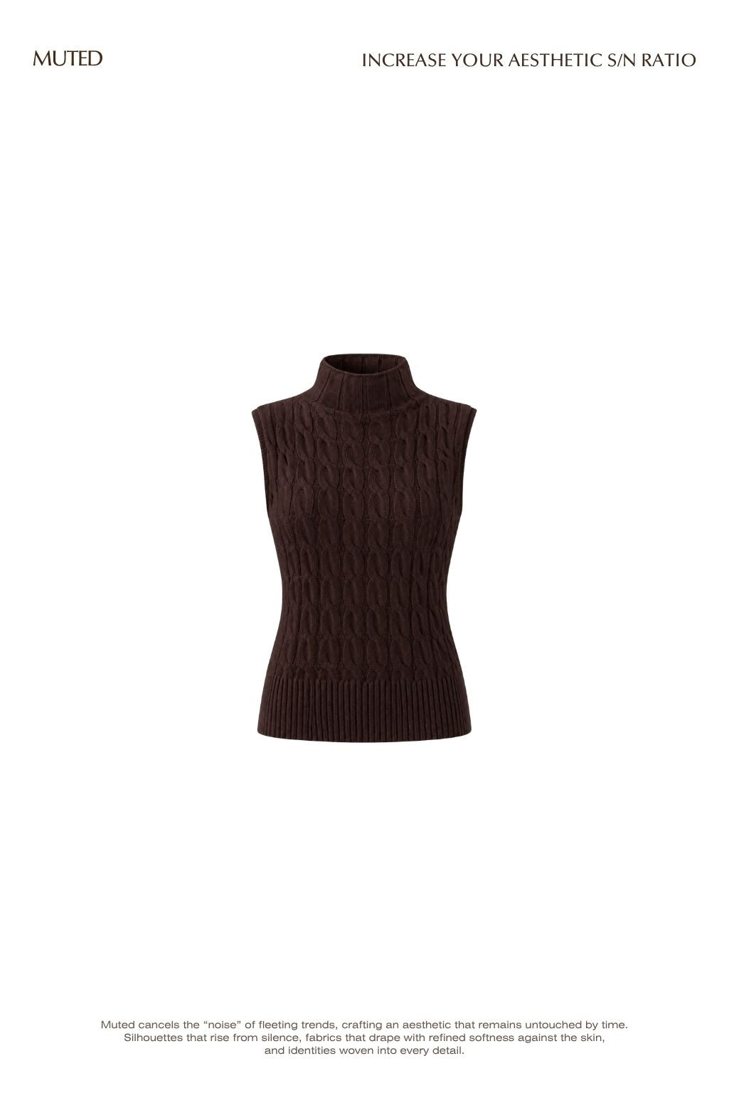 Cable sleeveless knit