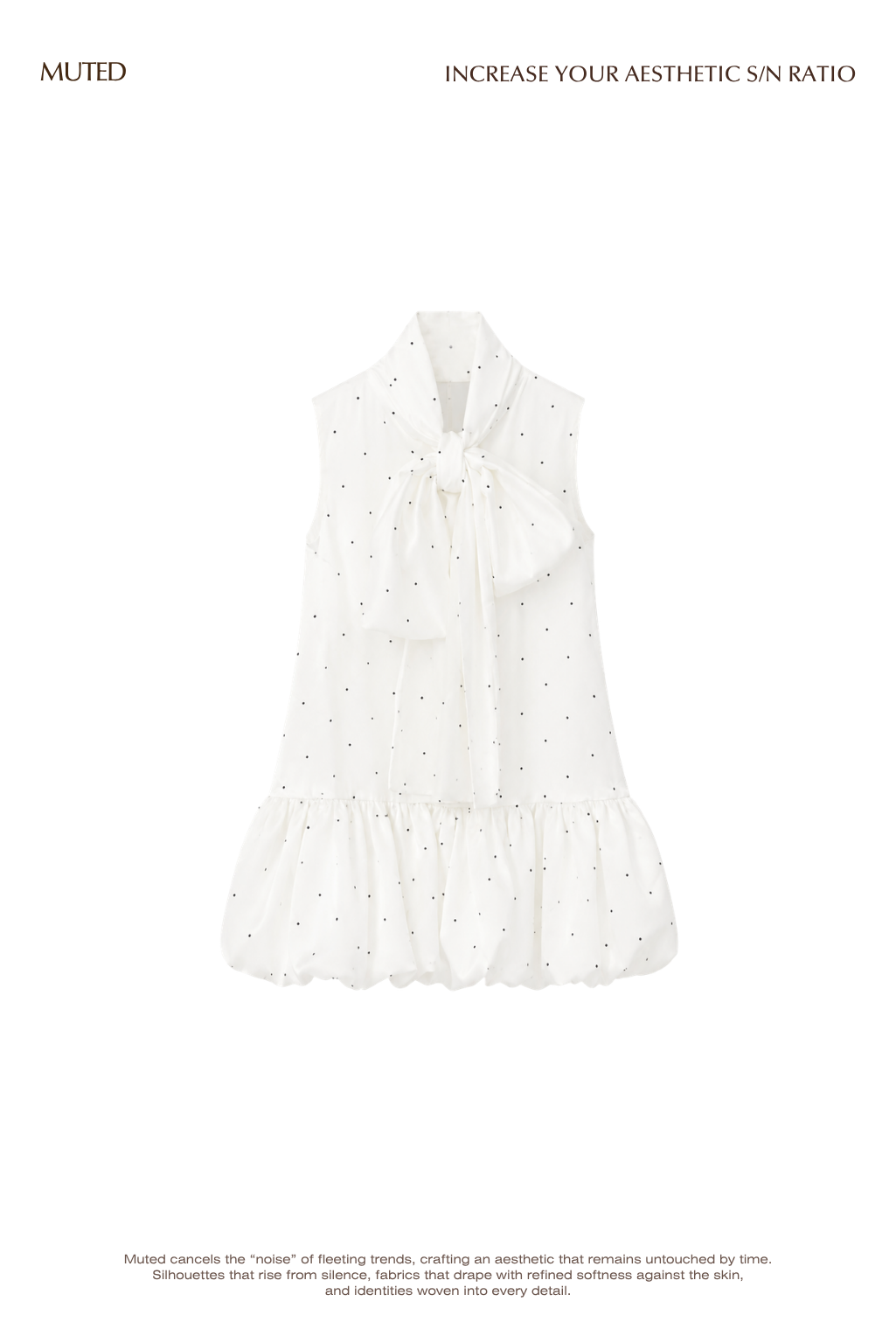 [30%] Satin Ribbon scarf Mini Dress
