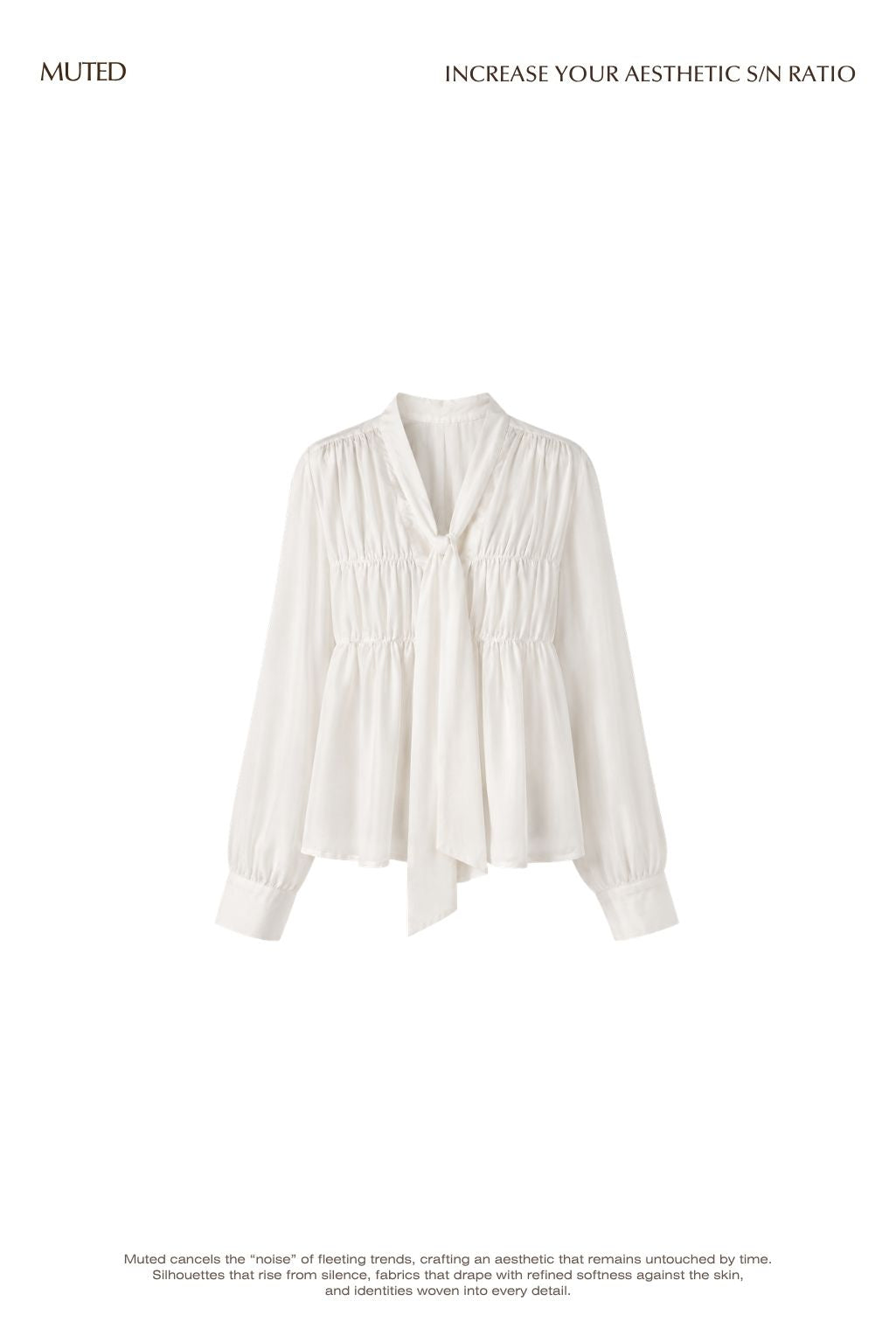 [gift] Shirred Volume Blouse