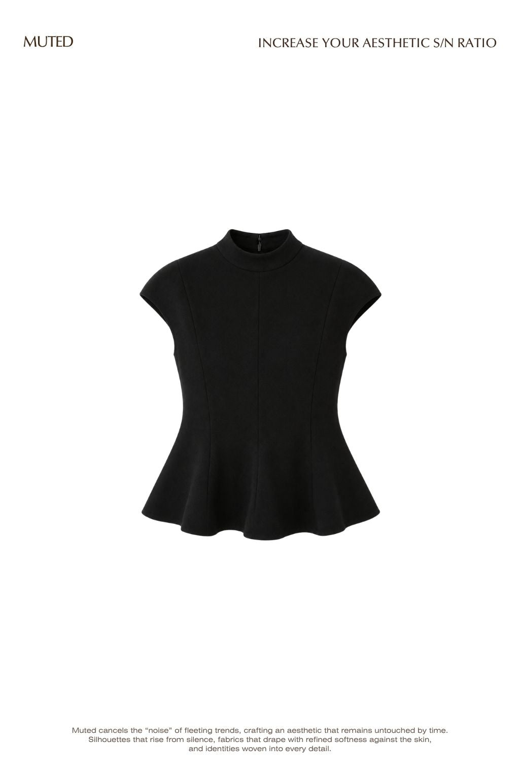 [gift] Mock Neck Peplum Top