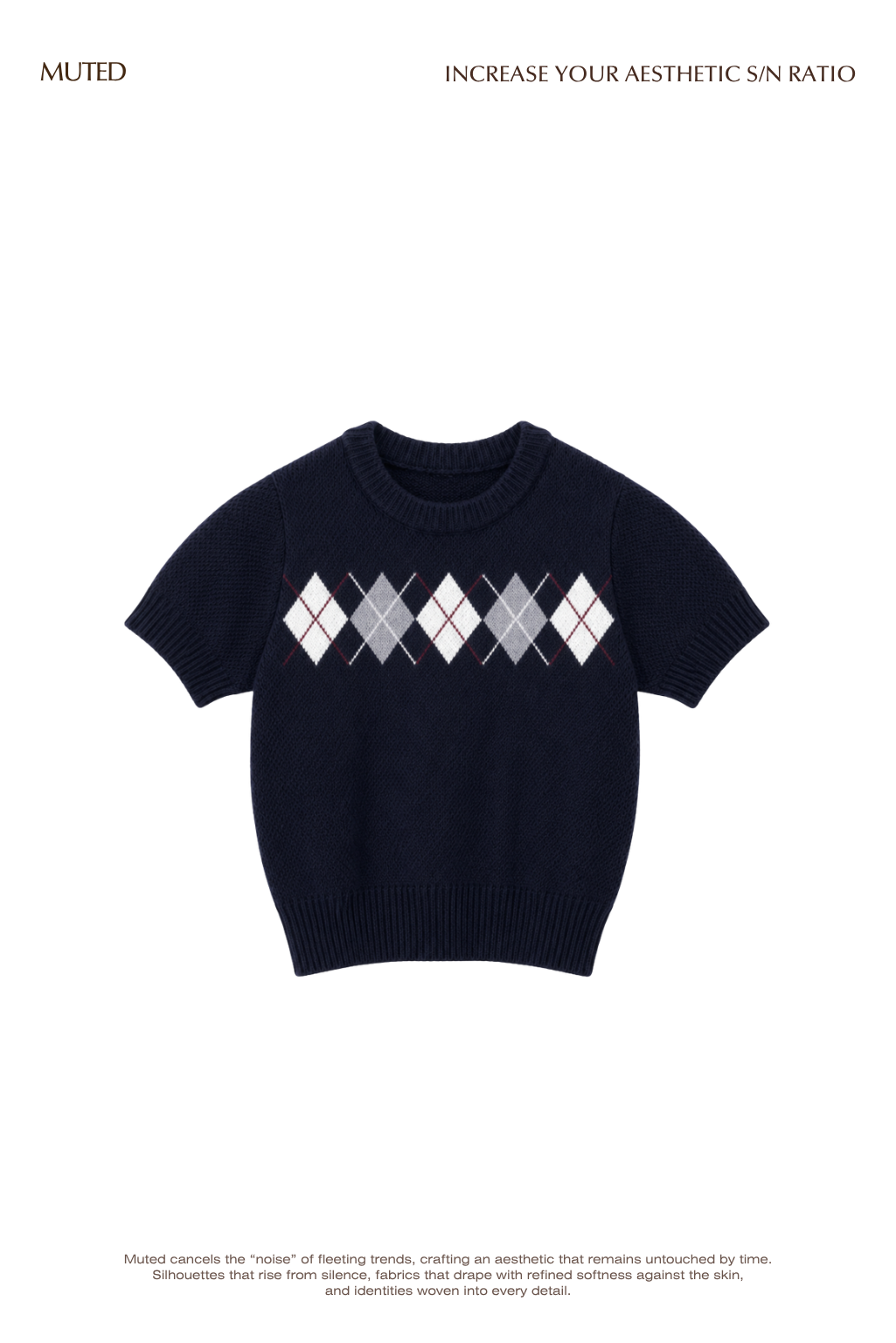 [40%] Vintage Argyle Knit