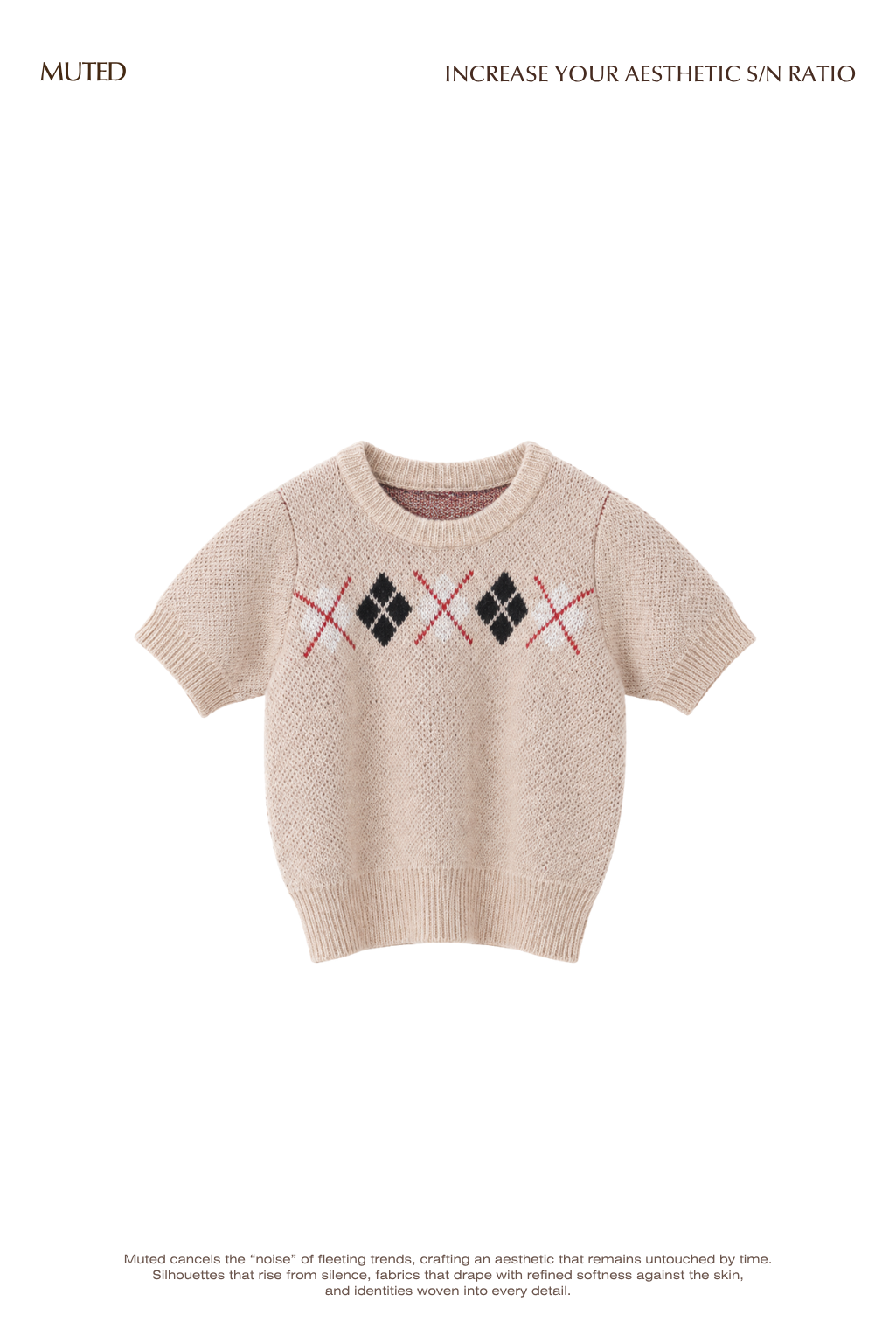 [40%] Vintage Argyle Knit