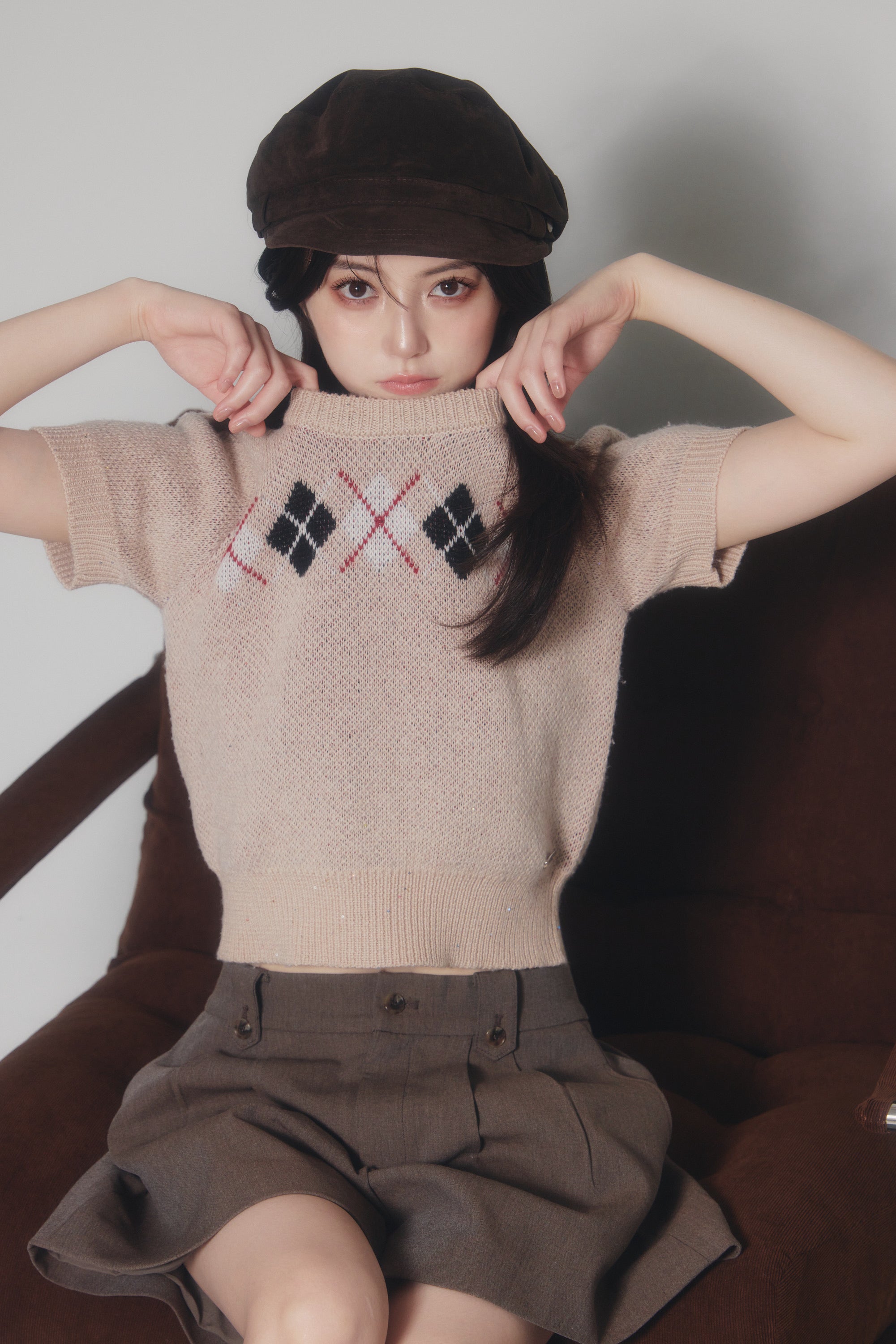 [40%] Vintage Argyle Knit