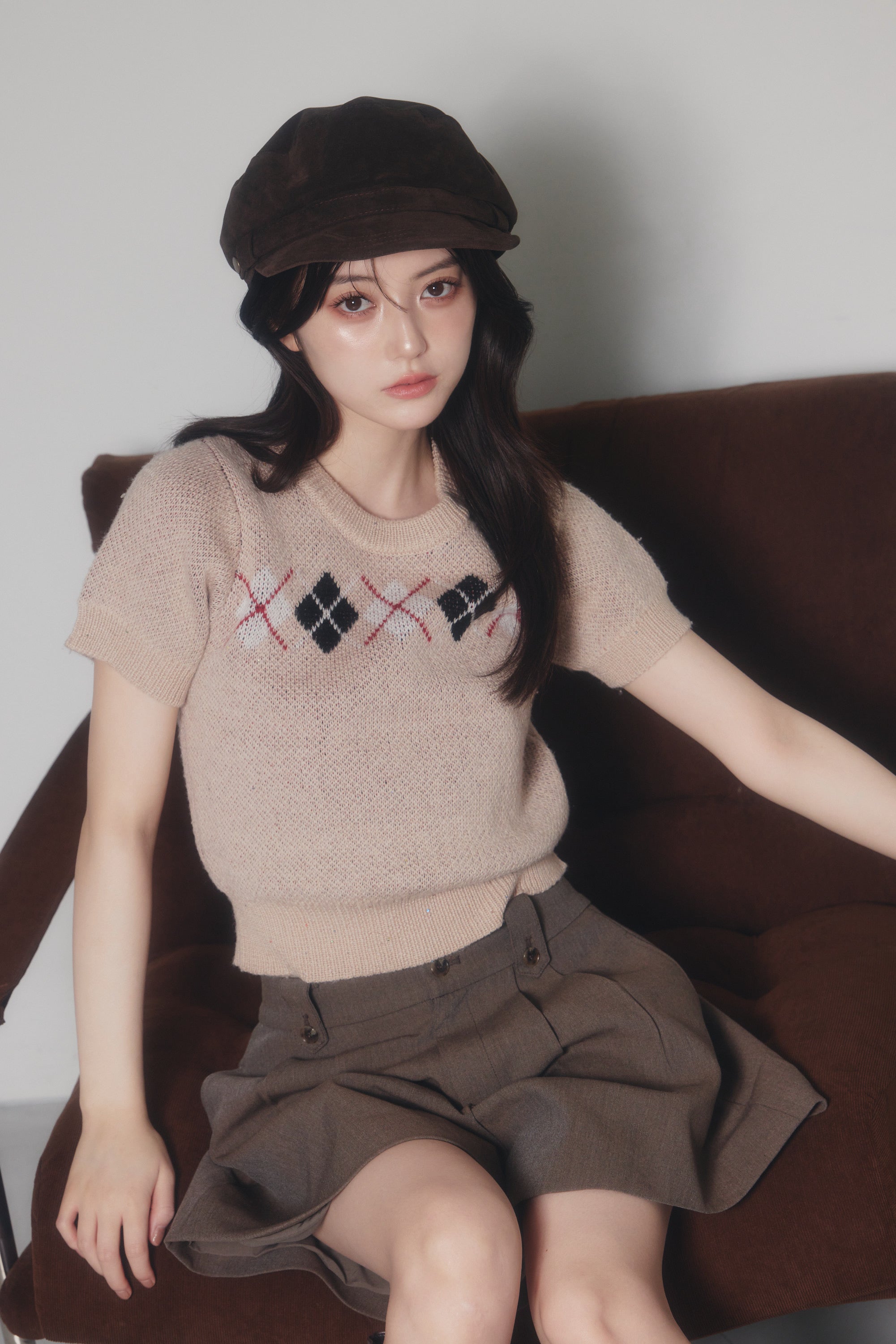 [40%] Vintage Argyle Knit