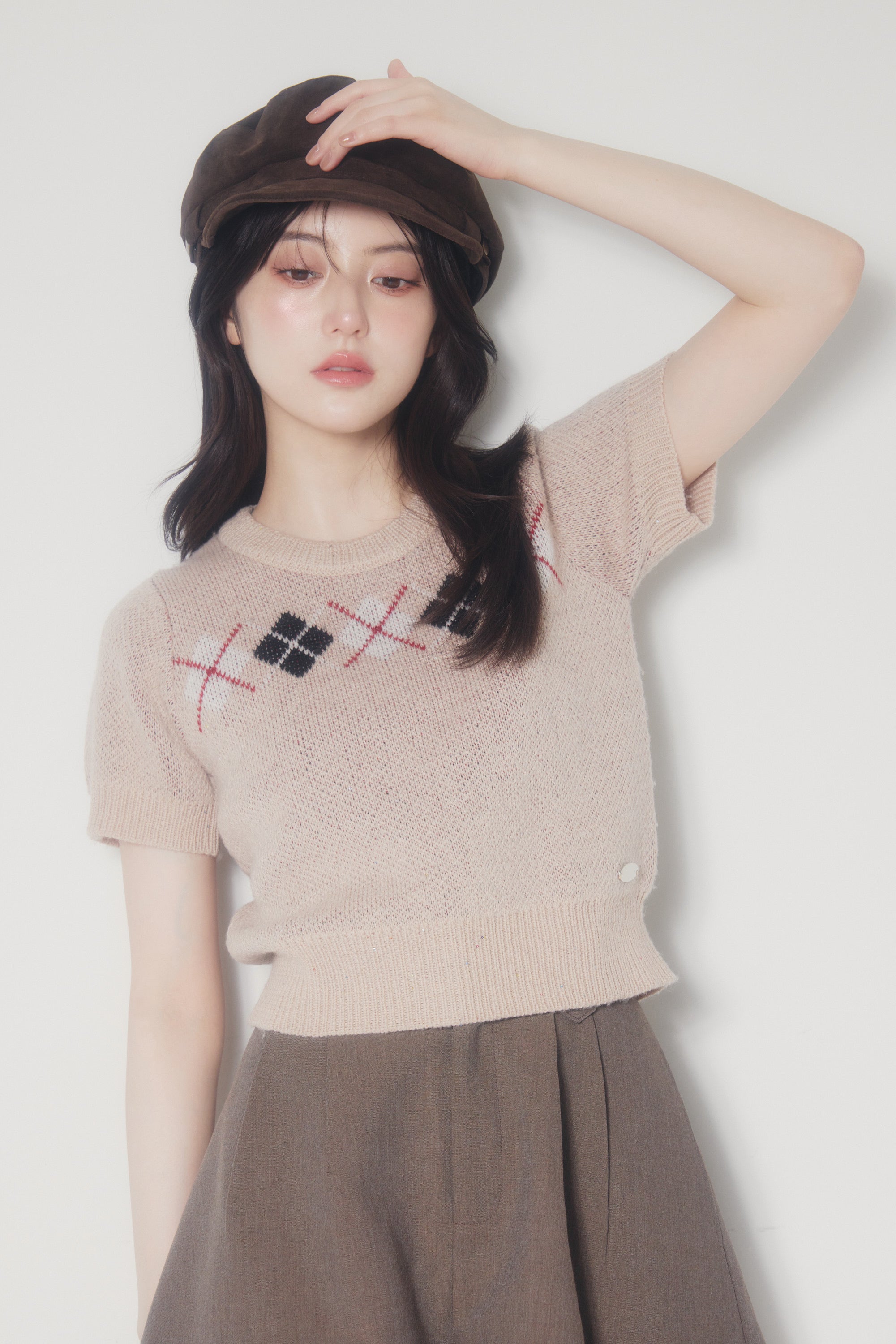 [40%] Vintage Argyle Knit