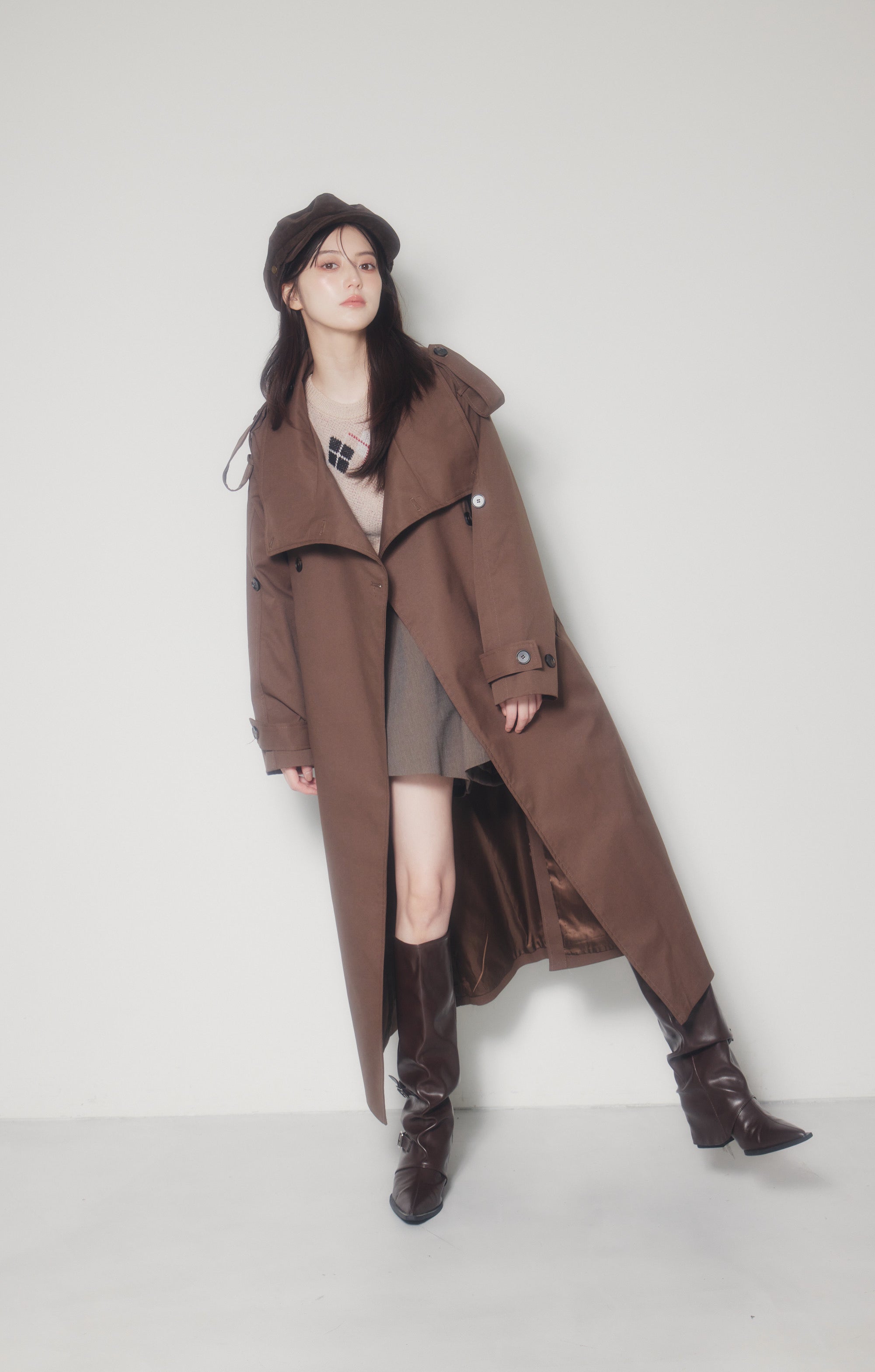 [50%]Oversized Long Trench Coat