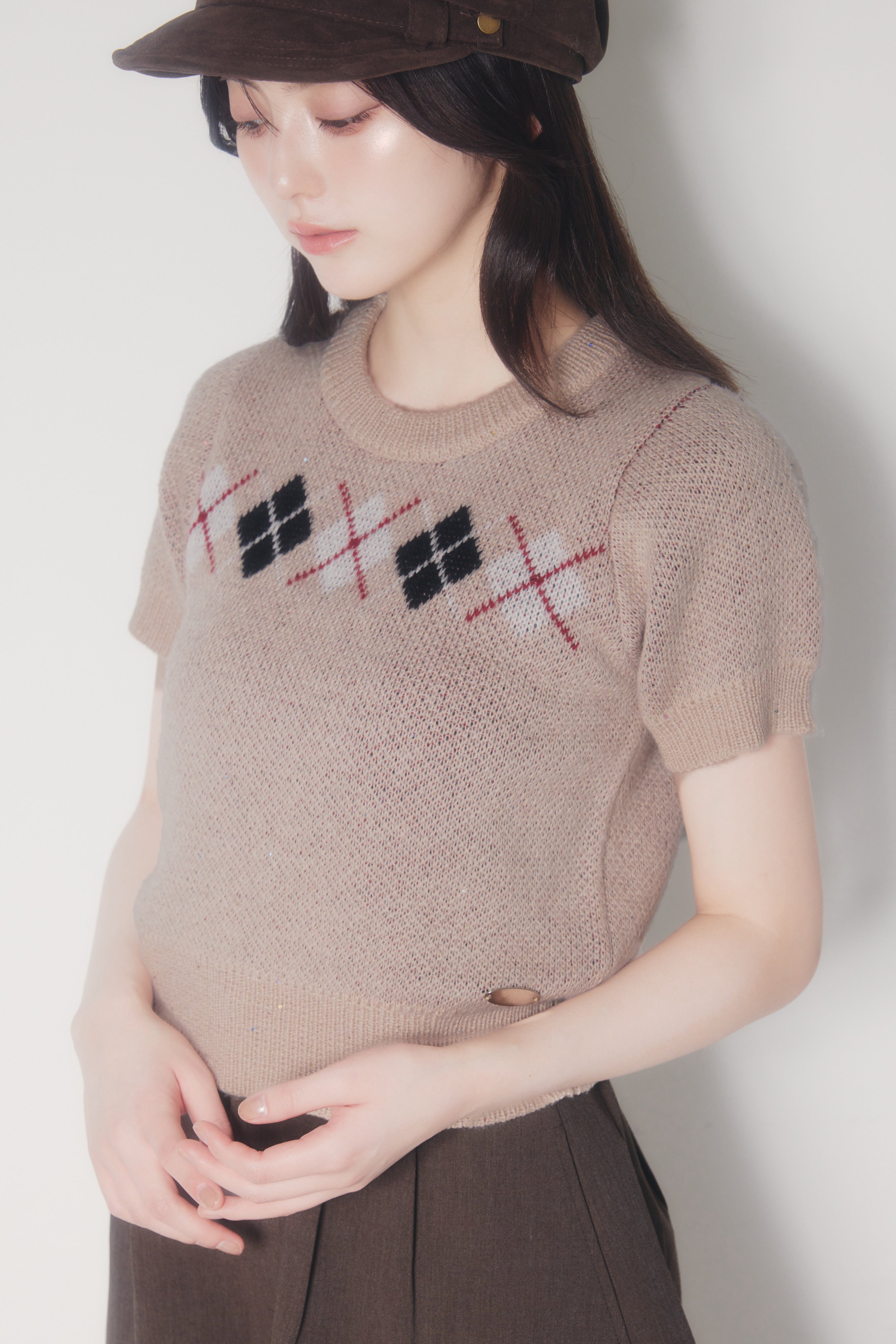 [40%] Vintage Argyle Knit