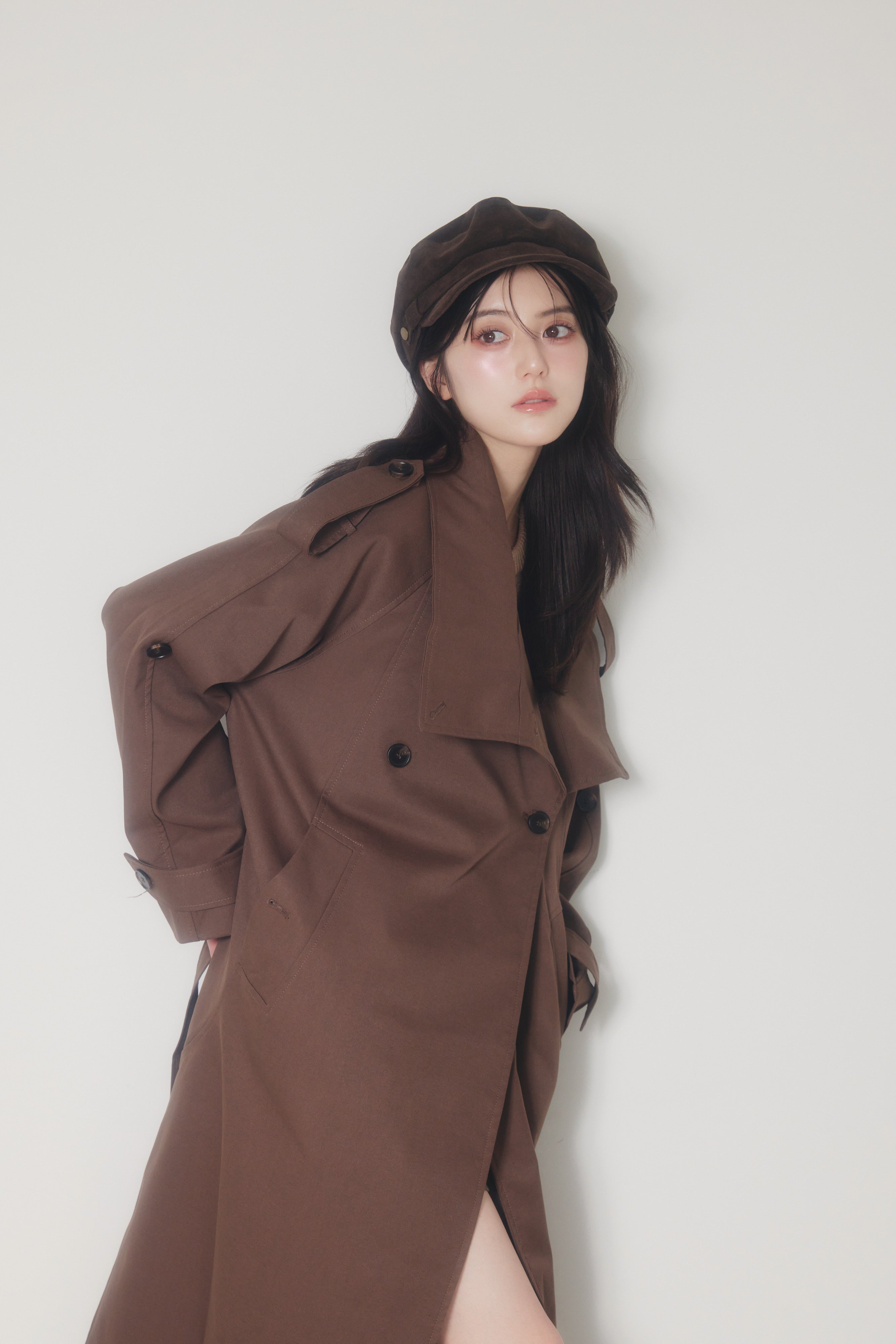 [50%]Oversized Long Trench Coat