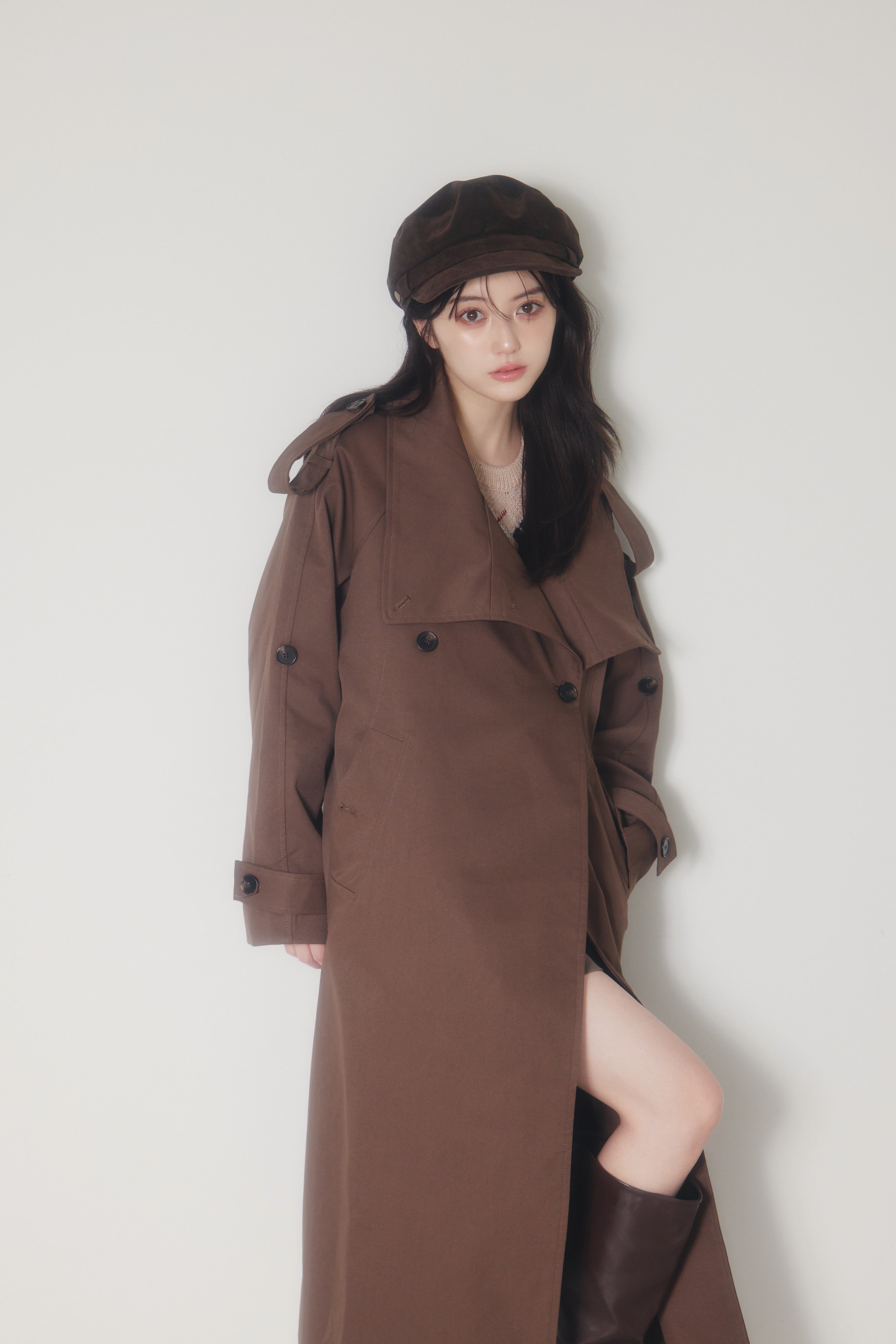 [50%]Oversized Long Trench Coat