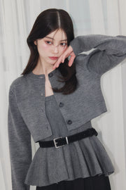 [30%] Peplum Knit Ensemble